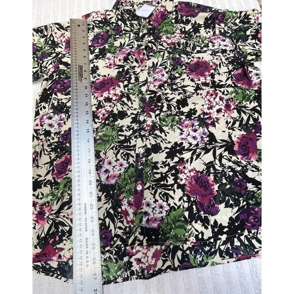 J. Jill Womens Multicolor Floral Oat Leaf Long Sleeve Top Tunic Blouse Large New - Picture 6 of 9